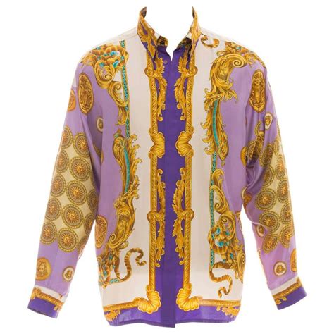 versace silk shirt and pants 1990s|vintage versace shirts.